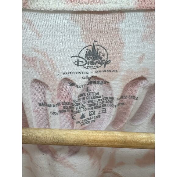Disney Parks Spirit Jersey Pink Rose Gold Tie Dye Glitter Size Youth Size Large - Picture 3 of 3